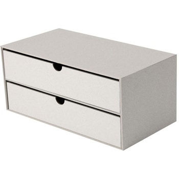 リトレイ チェストワイド2段/ライトグレー ナカバヤシ