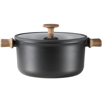 カローテ チタンコートブラック IH キャセロール リブプラス