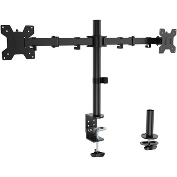 水平  デュアル 2画面対応 液晶モニターアーム ブラック ARCHISS