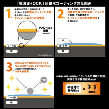 笑激SHOCK浴室鏡のくもり止め LEC(レック)