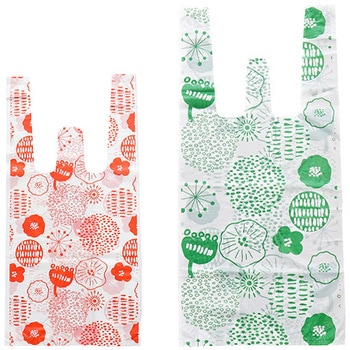 柄入り手さげ袋セット お花 S・M 各30枚 ヒラカワ