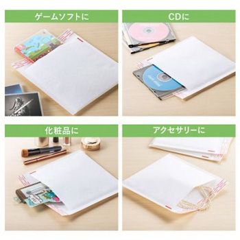 クッション封筒 (白) 202x5x180mm EA762GFシリーズ エスコ