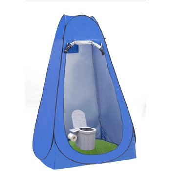 <防災士が監修した>ワンタッチ式ルームテント&折りたたみトイレセットDX ファミリー・ライフ