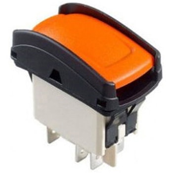 ロッカースイッチ 双極双投 DPDT イルミネーション：あり カットアウト幅：21.08mm APEM
