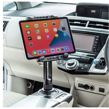 100x110x250～390mm タブレット用車載ホルダー エスコ