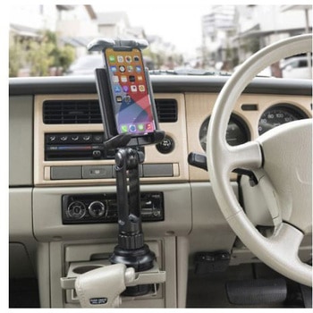 100x110x250～390mm タブレット用車載ホルダー エスコ