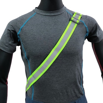 高視認性アジャスター付き伸縮安全タスキ 天牛(富士手袋工業)