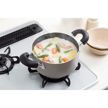 MY ONE(マイワン) ガスコンロ専用 マーブル両手鍋 18cm - カクセー