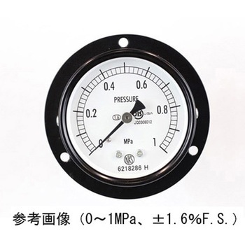 普通形圧力計(Φ60)埋込形D枠(取付穴) AA15-221シリーズ 長野計器
