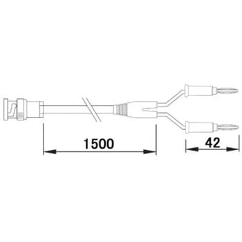 同軸テストリード 1500mm EA940DTシリーズ エスコ