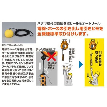 エアーホースリール(自動巻取) EA124BKシリーズ エスコ