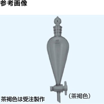 分液ロート スキーブ型(PTFE コック)茶 1002シリーズ 日本理化学器械(NRK)