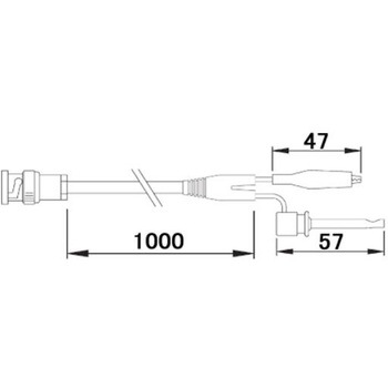 同軸テストリード 1500mm EA940DTシリーズ エスコ