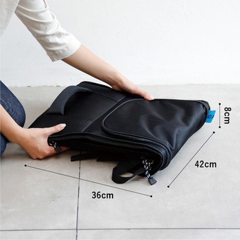 折り畳めてケージにもなる軽量ペットリュック ブラック - シービージャパン