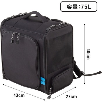 折り畳めてケージにもなる軽量ペットリュック ブラック - シービージャパン