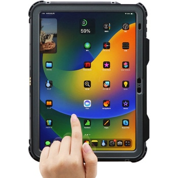 iPad 11インチ (A16)/iPad 10.9インチ (第10世代) 防水・防塵・耐衝撃ケース「SLIM DIVER(スリムダイバー)」 ブラック 防水防塵性能(IP68相当) 耐衝撃性能 装着したままでも操作可能 MSソリューションズ