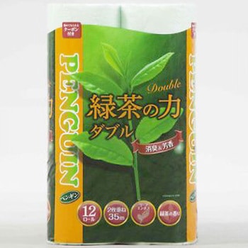 ティーフラボンペンギン緑茶の力 12RW 35m 1箱 12本×6パック入 丸富製紙