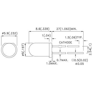 赤外線LED 5Φ 10個入 KINGBRIGHT