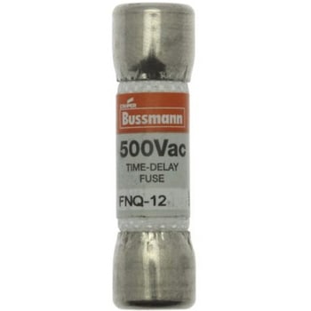 管ヒューズ 12A 10 x 38mm 500V ac タイムラグ BUSSMANN