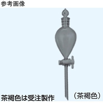 分液ロート(PTFE コック)茶 1001シリーズ 日本理化学器械(NRK)