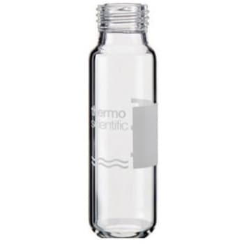 多機能オートサンプラーバイアル(ND18)ラベル付 ガラス ラウンドボトム 6ASVシリーズ Thermo Fisher Scientific