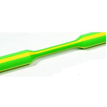 熱収縮チューブ 収縮前 9.5mm 収縮後 4.8mm 緑、黄 1箱 20個入 ヘラマンタイトン(タイトン)