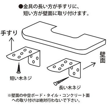 木製手すり(ひじかけ用) EA951ELシリーズ エスコ