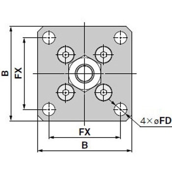 フランジ金具 CM5 Series用取付金具 SMC