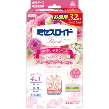 ミセスロイドフローラル 引き出し用 1年防虫 白元アース