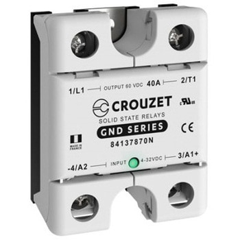 ソリッドステートリレー 最大負荷電流：40 A 最大負荷電圧：60 Vrms パネルマウント CROUZET