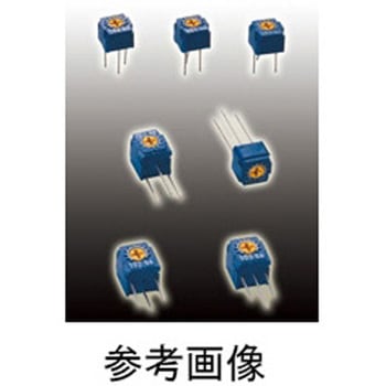トリマポテンショメータ 1回転型サーメットトリマ 20KΩ 上面調整 ニデックコンポーネンツ(旧：日本電産コパル電子)