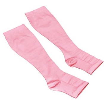 リラルーチェ ひざ下ソックス オープントゥ ピンクL メテックス