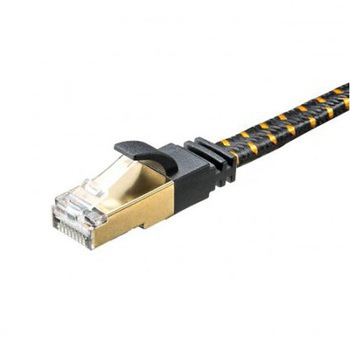 フラットLANケーブル(CAT8/メッシュ/ブラック) EA764BBシリーズ - エスコ