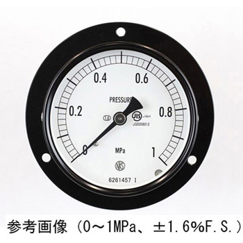 普通形圧力計(Φ75)埋込形D枠(取付穴) AC15-221シリーズ 長野計器