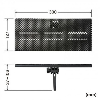 300x127x 37mm ディスプレイ用小物棚 エスコ
