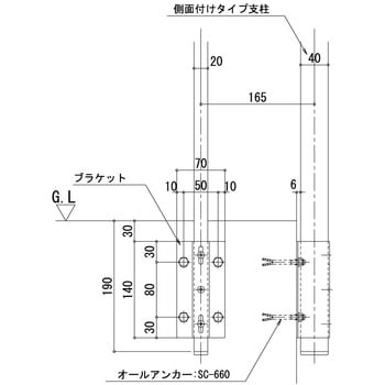 側面付け支柱セットロング 日本化学産業