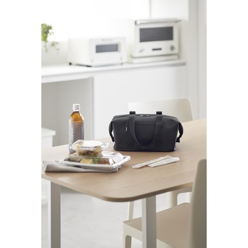 スーパー・コンビニ弁当がそのまま入る洗えるお弁当バッグ タワー ライトグレー 山崎実業