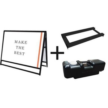 ブラックバリウススタンド看板 アクリル B1横ロウ両面 ウエイトアーム・水タンクセット 常磐精工