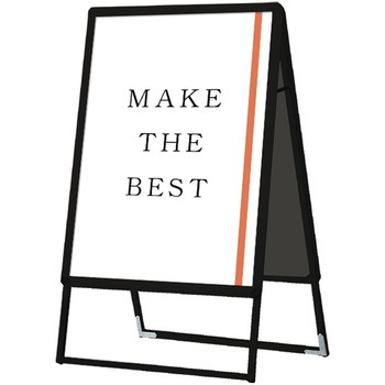 ポスターグリップスタンド看板 屋外用 両面ブラック (防水パック付) ウエイトアーム・水タンクセット 常磐精工