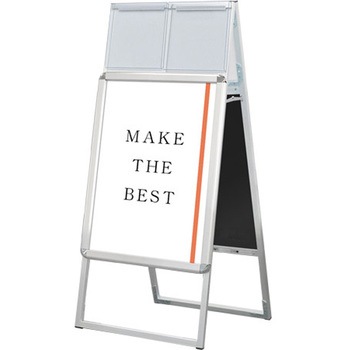 ポスターグリップスタンド看板カタログケース付(屋内用) 常磐精工