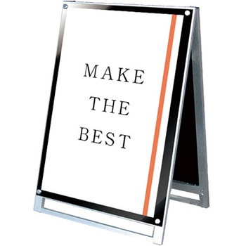 ポスター用スタンド看板マグネジ A1ロウ両面ブラック ウエイトアーム・水タンクセット 常磐精工