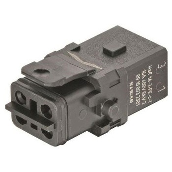 ヘビーデューティコネクタ Han 1A シリーズ メス 3極 16A 400 V 1A 09100033300 ハーティング