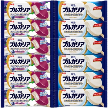 [冷凍]明治 ブルガリア フローズンヨーグルト×ブルーベリー 2種セット(各6個) 明治