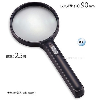 ライトルーペ 2.5倍 90mm ガラスレンズ I.L.K(池田レンズ工業)