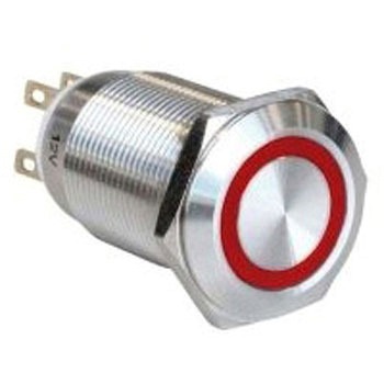 MPI005RTELSRD12 �����{�^���X�C�b�` ���b�` �p�l���}�E���g SPST 1�� 40�� BULGIN 67040699