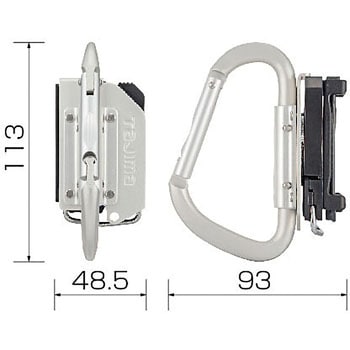 SFKHA-CL 着脱式工具ホルダーアルミ カラビナ大 1個 TJMデザイン