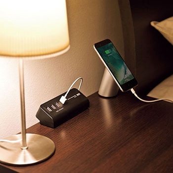 クランプ式USB充電器(USB4ポート) サンワサプライ