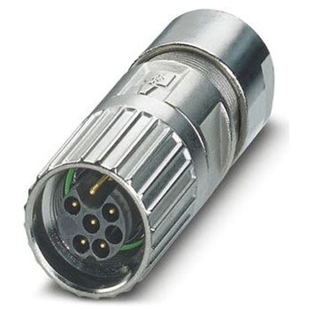 産業用丸形コネクタ 6極 17 mm ケーブルマウント フエニックス・コンタクト