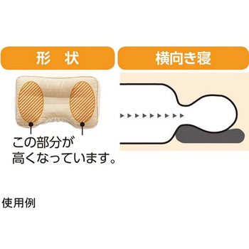 整骨院の先生が薦める枕 横向きに寝やすい ブラウン 30×50cm ケアファッション