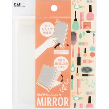 折れにくいミラーM ナチュラル - 貝印